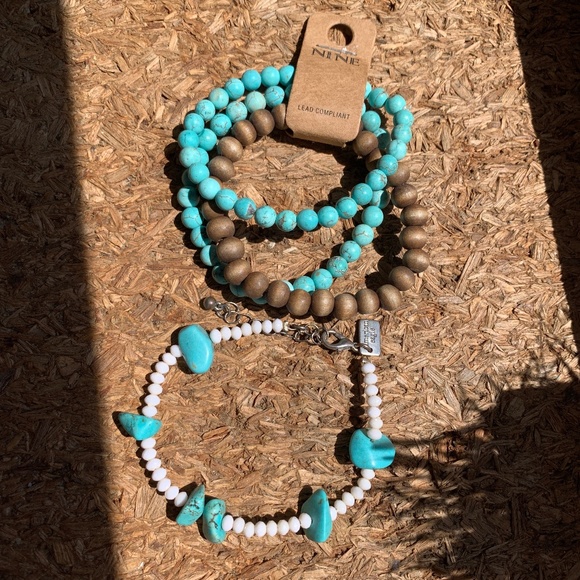 Boho American Eagle & Nine Turquoise/Wood Stretch - Picture 4 of 5